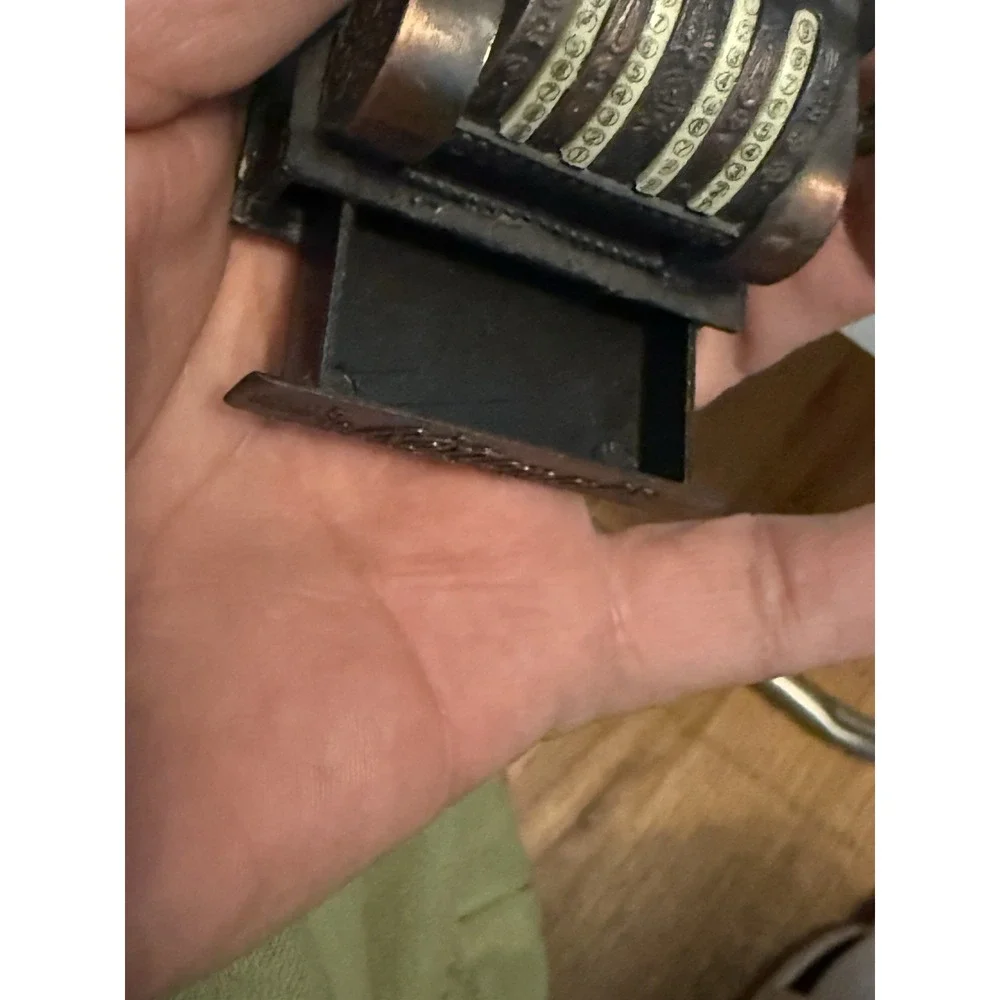 Vintage Metal Pencil Sharpener Figural Cash Register Antique Finish Home Decor